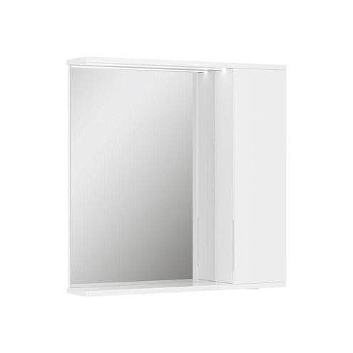 Зеркало-шкаф Lake 70 правое белый: фотография 1