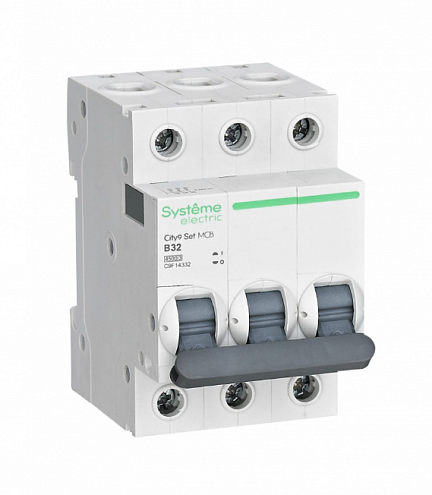 Выключатель автоматический модульный 3п B 32А 4.5кА City9 Set 400В SE C9F14332: фотография 1