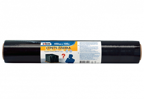 Стрейч-пленка 450мм х 100м , черная, Unibob: фотография 1