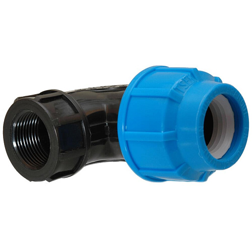 Отвод ПЭ 25х1&quot; внутренняя резьба  обжимной ТПК-Акав: фотография 1