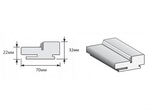 Коробка &quot;Т&quot; ЭКО Snow Art МДФ 2070х70х32 (у,п) М: фотография 1