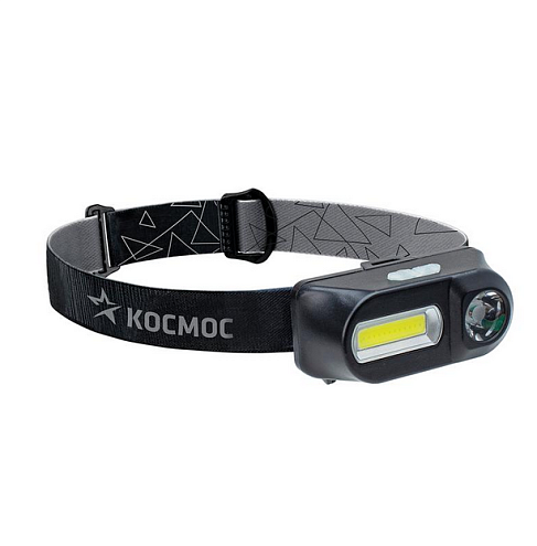Фонарь налобный 3Вт ХРЕ 3Вт СОВ сменный аккум. 1200mAh КОСМОС KocH3WDLith: фотография 1