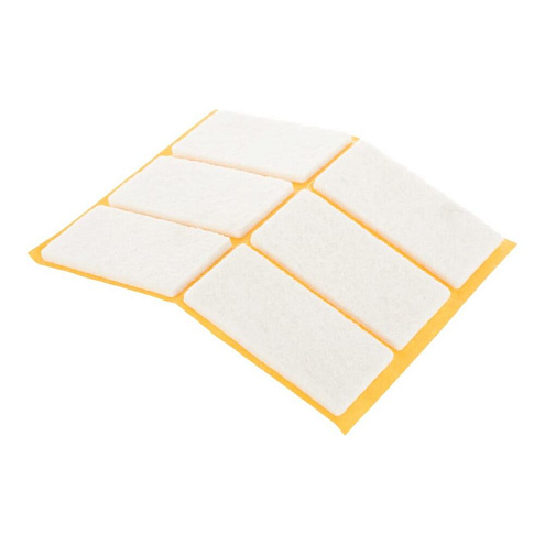 Пункт фетровый самоклеящийся  25х50мм белый, 6шт &quot;Element&quot;: фотография 1