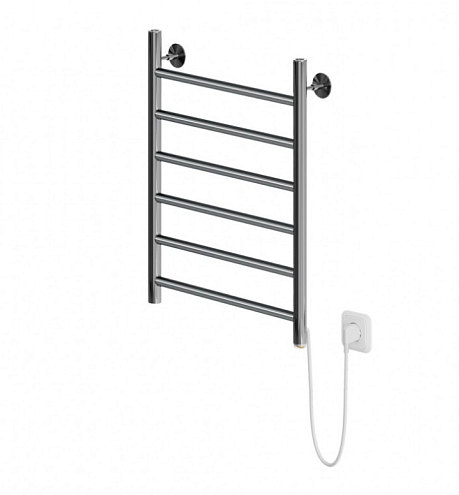 Полотенцесушитель Mixline Vega  60х40 кнопочный выключатель, 222 Вт, 6 перекладин, правый, электрический: фотография 1