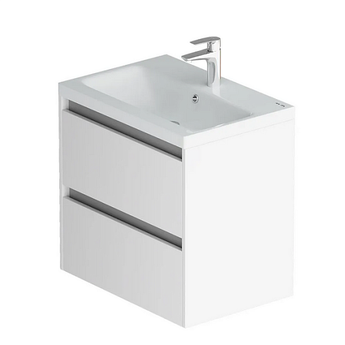 Тумба с раковиной 60 AM.PM Pulse M91-FHX0602OF-WCC0602WG под дерево: фотография 1