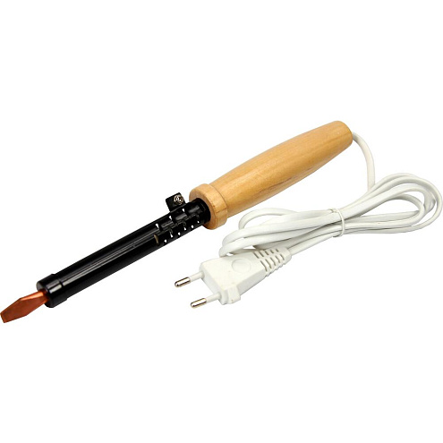 Паяльник ЭПСН 220В 100Вт деревянная ручка ПД Rexant 12-0291: фотография 1