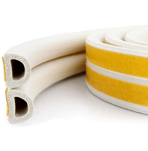 Уплотнитель D-профиль, 8х9мм, белый, 100м, 4Walls: фотография 1