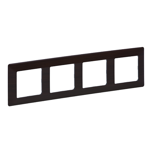 Рамка 4-места Valena Life универсальная темное дерево Leg 754174: фотография 1