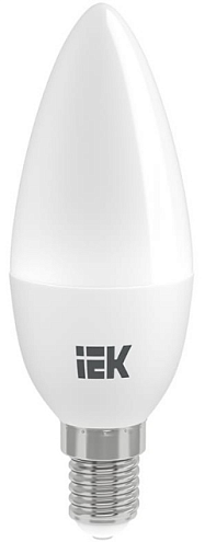 Лампа светодиодная Eco 5Вт C35 свеча 4000К нейтр. бел. E14 450лм 230-240В IEK LLE-C35-5-230-40-E14: фотография 1