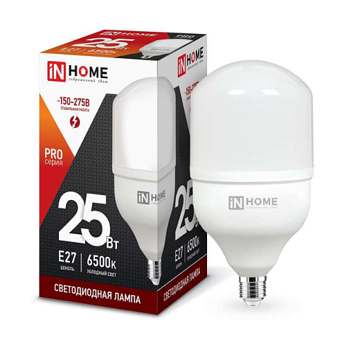 Лампа светодиодная LED-HP-PRO 25Вт 230В 6500К E27 2250лм IN HOME 4690612031064: фотография 1