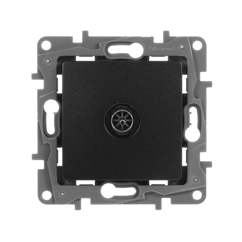 Механизм розетки TV Etika 2дБ с топологией &quot;звезда&quot; антрацит Legrand 672651: фотография 1