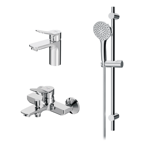 F40985A00 X-Joy, набор 3в1: см-ль д/умывальника, см-ль д/ванны/душа, душевой комплект, шт.: фотография 1