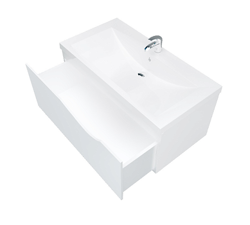 Тумба Этюд 90П 1 ящик Белый глянец: фотография 1