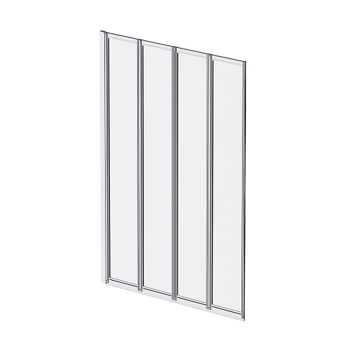 Стеклянная шторка для ванны 100 AM.PM Like W80BS-100-140CT поворотно-складная, профиль хром: фотография 1