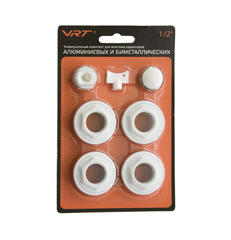 Комплект универсальный для радиатора 1/2&quot; без кронштейнов VRT: фотография 1