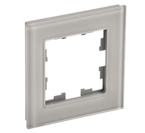 Рамка 1 -местная BRITE РУ-1-2-БрД стекло дымчатый IEK BR-M12-G-K30: фотография 1