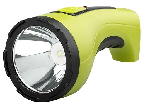 Фонарь ручной AccuF2-L3W-gn 3Вт SMD 125лм IP20 аккумулятор 900мА.ч 2 режима: яркий/эконом выдвижная вилка; индикатор зарядки; ремешок зел. ФАZА 2857118: фотография 1