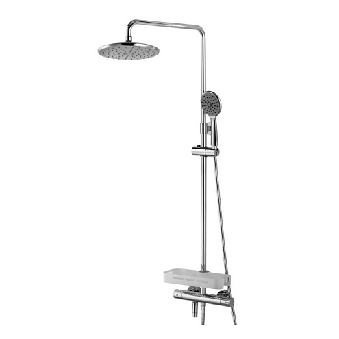 LM7010C &quot;Тропик&quot; Смеситель для ванны термостатический «Тропический дождь», 1 режимная лейка, поворотный излив, хром: фотография 1