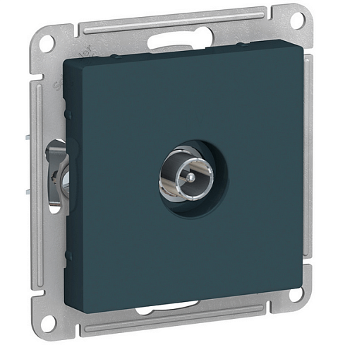 Механизм розетки TV ATLAS DESIGN проходной 4DB изумруд SchE ATN000892: фотография 1