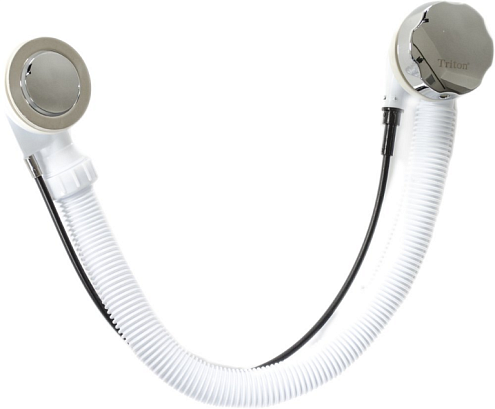 Перелив полуавтомат Triton CK60PF с сифоном плоский 600мм металл: фотография 1