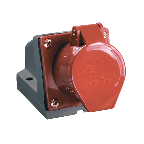 Розетка ОП 32А 380В 3P+PE+N ССИ-125 IP44 IEK PSR12-032-5: фотография 1