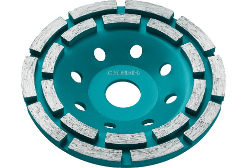 Чашка алмазная &quot;Двухрядная&quot; 125мм, СИБИН: фотография 1