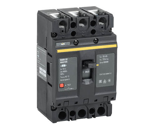 Выключатель автоматический 3п 25А 25кА ВА88-32 MASTER IEK SVA10-3-0025-02: фотография 1
