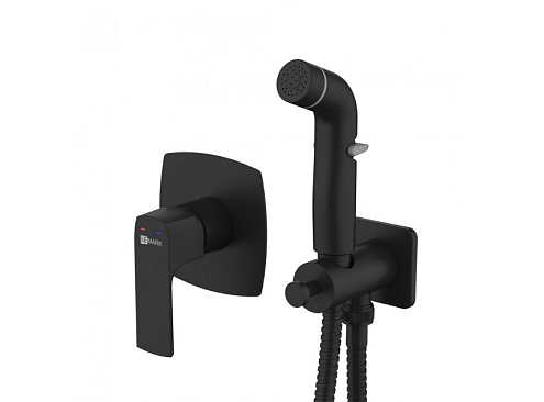 Смеситель Lemark "Урсус" LM7219BL с гигиеническим душем встраиваемый черный: фотография 1