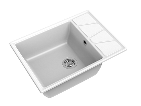 Мойка GRANFEST GF-V--680L чаша+крыло 680х500 мм иней: фотография 1