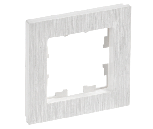 Рамка 1-местная BRITE РУ-1-Бр белый рифленый IEK BR-M12-51-K01: фотография 1