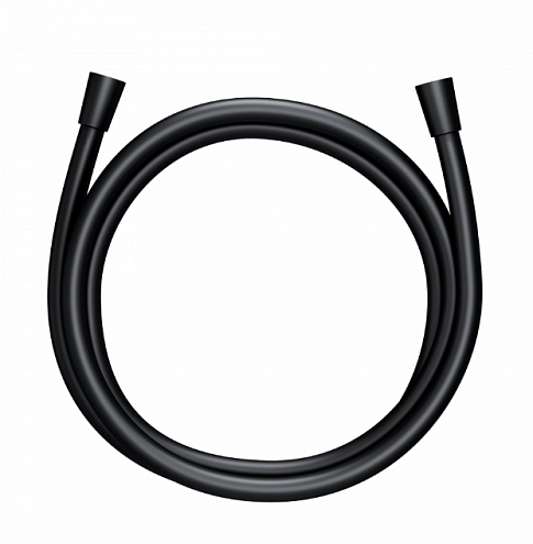 F0412122 душевой шланг 1250мм ПВХ монолитный, черный матовый, шт.: фотография 1