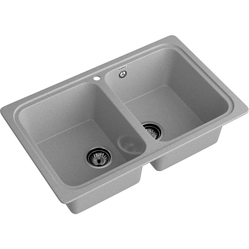 Мойка GRANFEST GF-S780K 2 чаши 780х500 мм серый: фотография 1