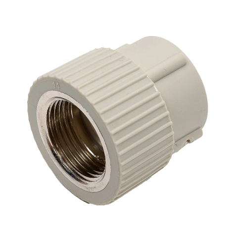 Муфта комбинированная внутренняя резьба 25х3/4&quot; серый TR-TB Tebo : фотография 1