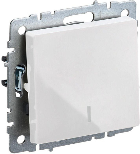 Выключатель 1-кл. СП BRITE ВС10-1-1-БрБ 10А с инд. бел. IEK BR-V10-1-10-K01: фотография 1