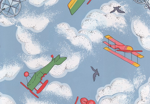 8038  пленка самоклеящаяся D&B 0,45х8м самолётики: фотография 1