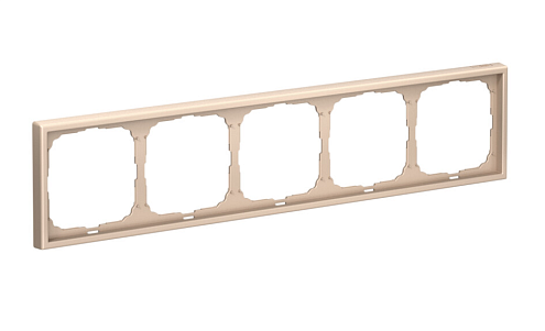 Рамка 5-местная ArtGallery универсальная песочный Systeme Electric GAL001205: фотография 1