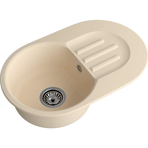 Мойки GRANFEST SMART SM685 L (мрамор) 1 чаша+крыло 681х433 мм бежевый без сифона: фотография 1