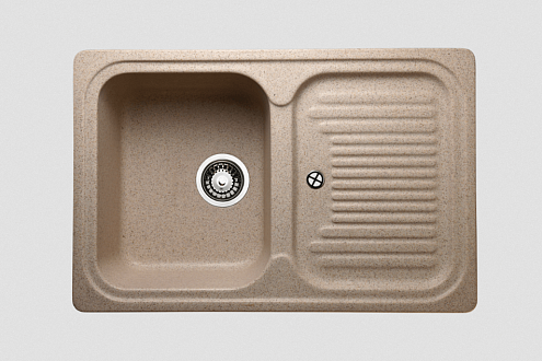Мойка GRANICOM G-013 760х505 мм 1 чаша+ крыло грей: фотография 1