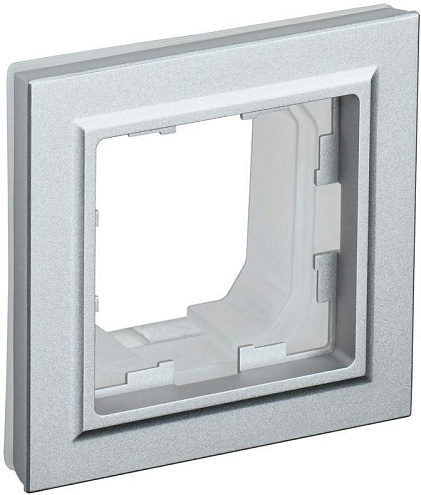 Рамка 1-м IP44 BRITE РУ-1-БрА-44 алюм. IEK BR-M12-44-K47: фотография 1