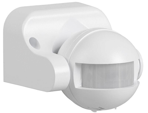 Детектор движения ДД 009 1100Вт угол. обз. 180град. IP44 бел. IEK LDD10-009-1100-001: фотография 1