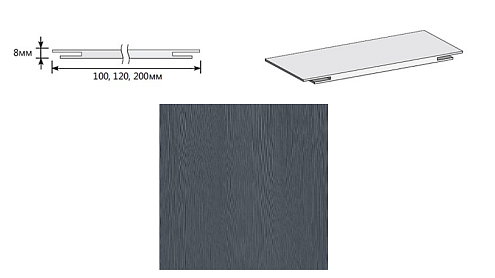 Добор &quot;Т&quot; ЭКО Stormy Wood МДФ 2070х200х8 М: фотография 1