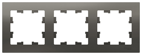 Рамка 3-м ATLAS DESIGN универс. сталь SchE ATN000903: фотография 1