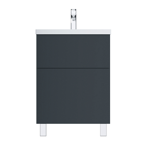 Тумба под раковину 60 AM.PM Gem M90FSX06022GM32 напольная графит матовый: фотография 1