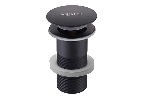 Сливной набор для раковины Aquatek матовый черный AQ6000MB: фотография 1