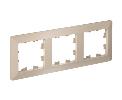 Рамка 3-местная AtlasDesign Air песочный/дымчатый белый Systeme Electric ATN221203: фотография 1