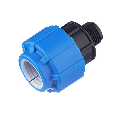 Муфта ПЭ 25х1/2&quot; наружная резьба  обжимная ТПК-Аква: фотография 1