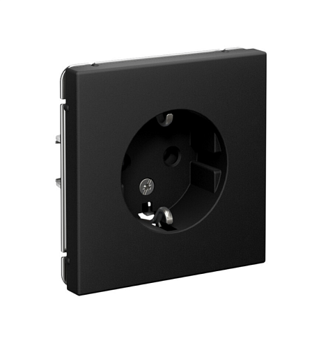 Розетка  ArtGallery 16А с заземлением механизм карбон Systeme Electric  GAL001043: фотография 1