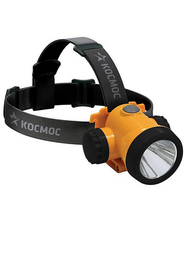 Фонарь светодиодный аккум. налобный литиевый H3W 2 режима 3Вт LED 1.5А.ч зарядка от USB КОСМОС KOCH3WLi-On: фотография 1