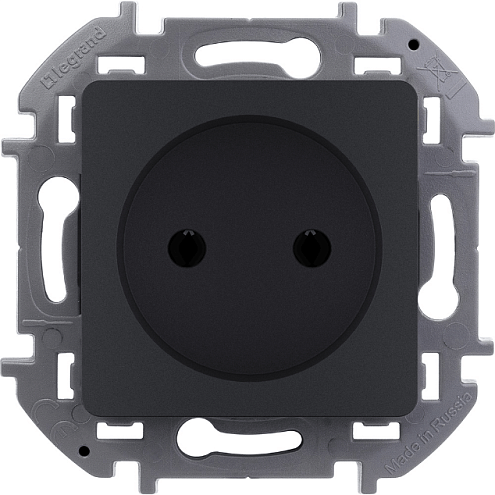 Механизм розетки 1-м СП Inspiria 16А IP20 250В 2P антрацит Leg 673713: фотография 1