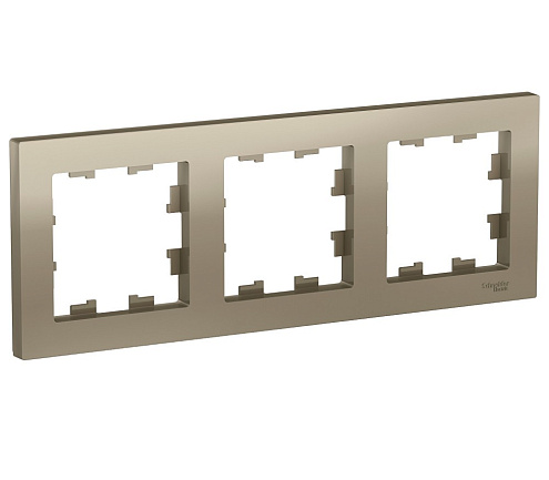 Рамка 3-м ATLAS DESIGN универс. шампань SchE ATN000503: фотография 1